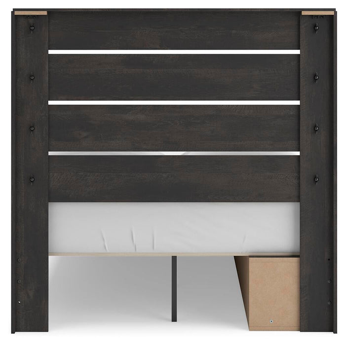 Delmorta Full Panel Storage Bed, Dresser and Mirror - alternate view 10