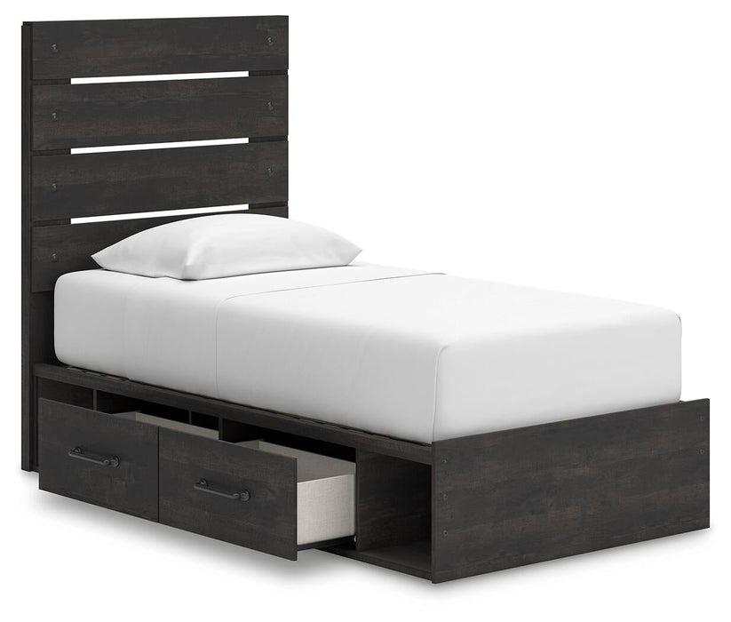 Delmorta Twin Panel Storage Bed, Dresser, Mirror, Chest and Nightstand - alternate view 15