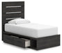 Delmorta Twin Panel Storage Bed, Dresser, Mirror and Nightstand - alternate view 9