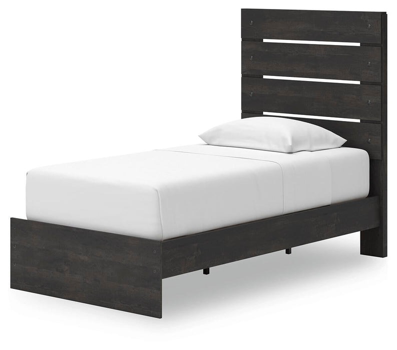 Delmorta Twin Panel Storage Bed, Dresser, Mirror and Nightstand - alternate view 11