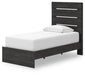 Delmorta Twin Panel Storage Bed, Dresser, Mirror and Nightstand - alternate view 11