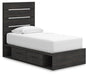 Delmorta Twin Panel Storage Bed, Dresser and Mirror - alternate view 8