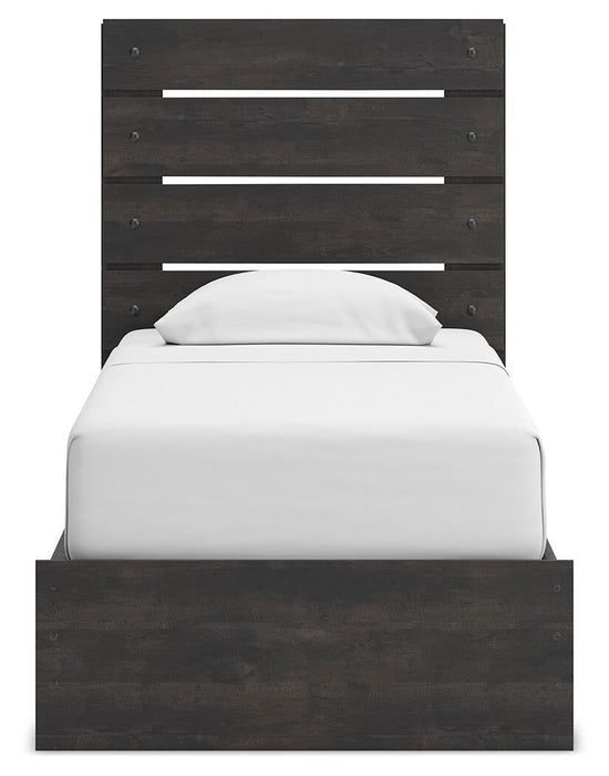 Delmorta Twin Panel Storage Bed, Dresser and Mirror - alternate view 7