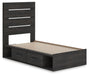 Delmorta Twin Panel Storage Bed, Dresser and Mirror - alternate view 12