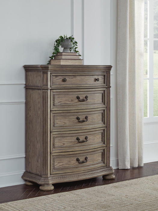 Ardenfield California King Upholstered Sleigh Bed, Dresser, Mirror, Chest and Nightstand - alternate view 13