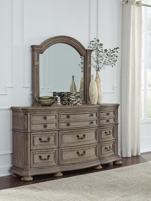 Ardenfield California King Upholstered Sleigh Bed, Dresser, Mirror, Chest and Nightstand - alternate view 12
