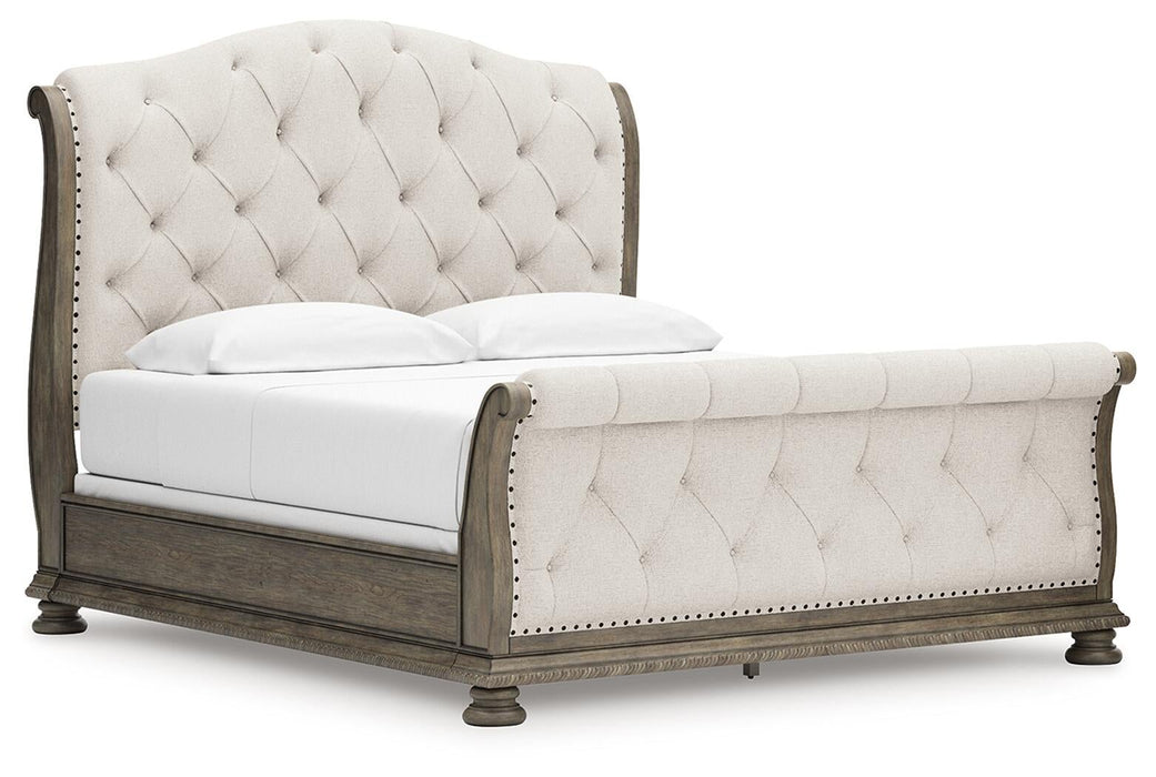 Ardenfield California King Upholstered Sleigh Bed, Dresser, Mirror, Chest and Nightstand - alternate view 7