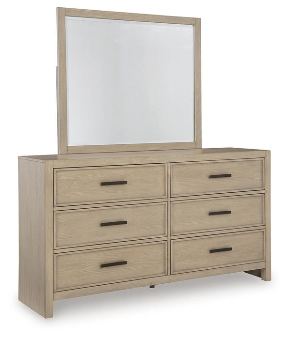 Calmoro Queen Bookcase Bed with Mirrored Dresser - alternate view 6