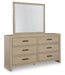 Calmoro Queen Bookcase Bed with Mirrored Dresser - alternate view 6