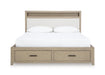 Calmoro Queen Bookcase Bed with Mirrored Dresser - alternate view 2