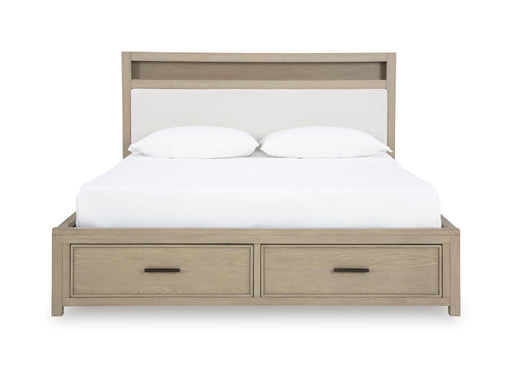 Calmoro Queen Bookcase Bed with Mirrored Dresser - alternate view 2