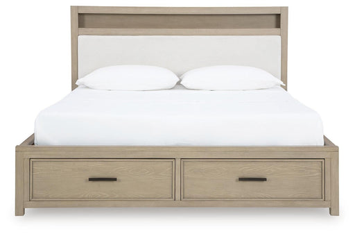 Calmoro Queen Bookcase Bed with Mirrored Dresser and Nightstand - alternate view 2