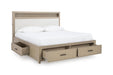Calmoro Queen Bookcase Bed with Mirrored Dresser - alternate view 3