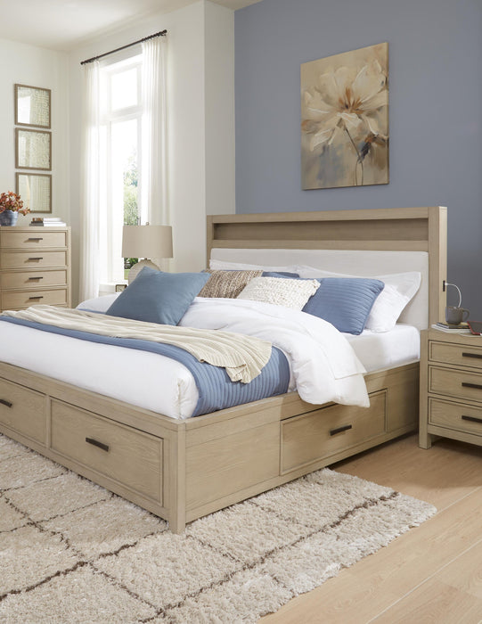 Calmoro Queen Bookcase Bed with Mirrored Dresser and Nightstand - alternate view 13