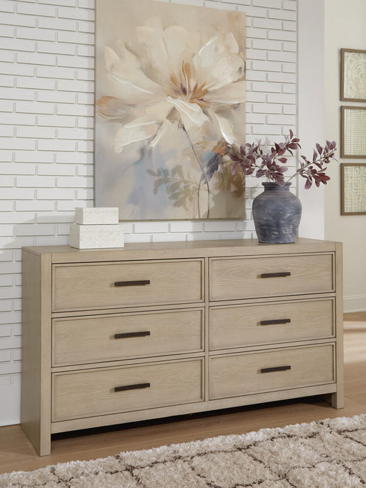 Calmoro King Bookcase Bed with Mirrored Dresser - alternate view 11