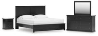 Maribel King Panel Bed, Dresser, Mirror and Nightstand