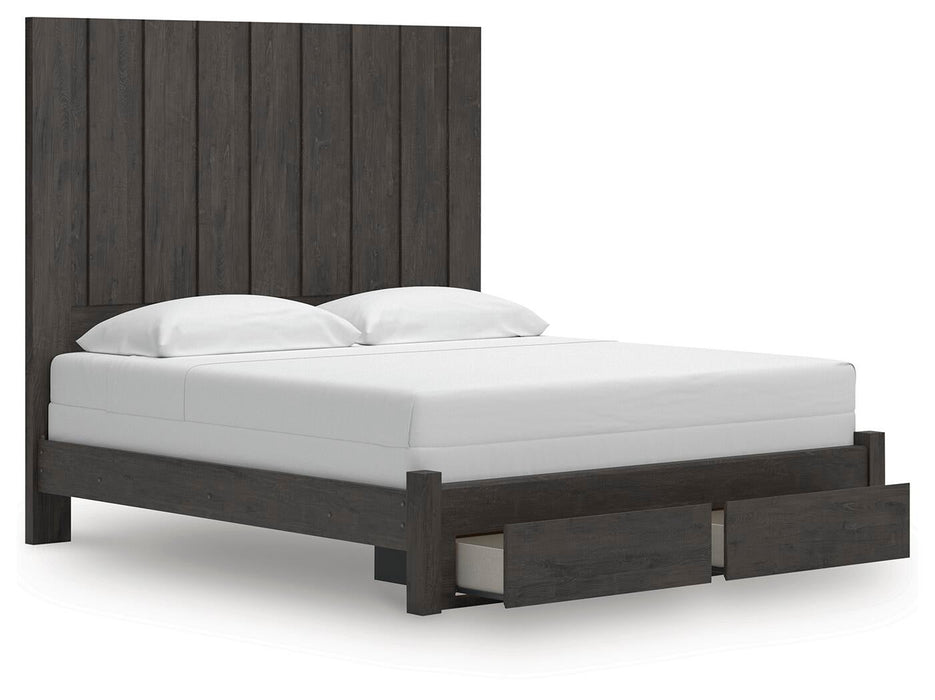 Parlayon King Panel Storage Bed, Dresser, Mirror and Nightstand - alternate view 9
