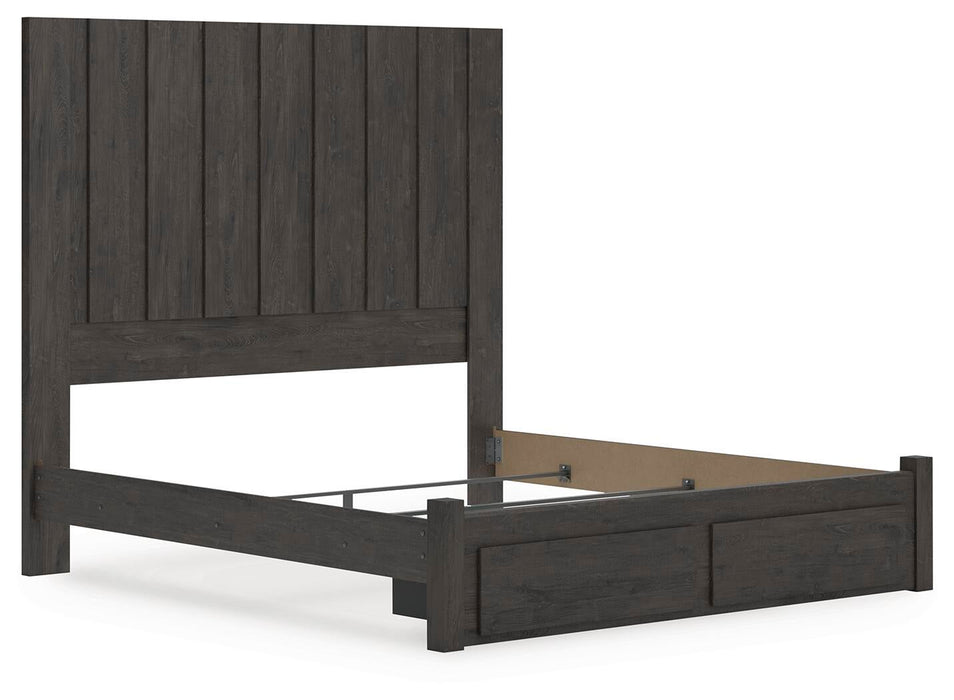 Parlayon King Panel Storage Bed, Dresser, Mirror and Nightstand - alternate view 12