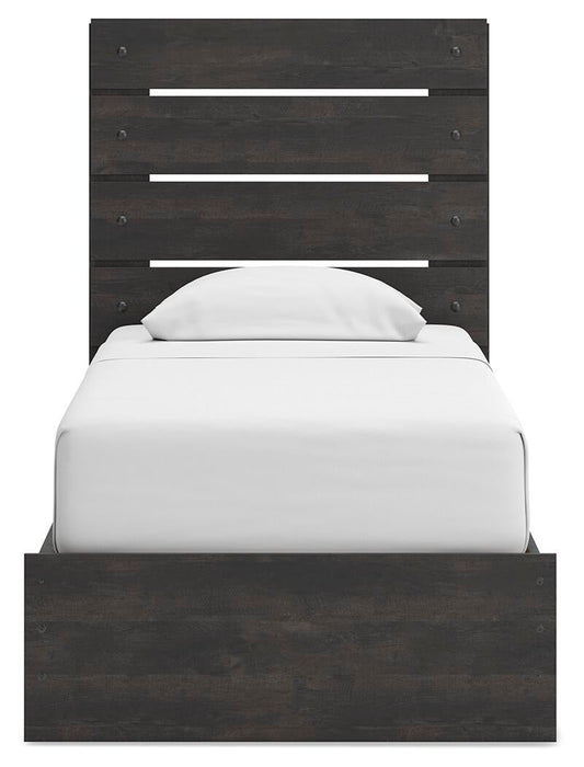 Delmorta Twin Panel Bed with Storage, Dresser and Mirror - alternate view 7