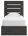 Delmorta Twin Panel Bed with Storage, Dresser and Mirror - alternate view 7