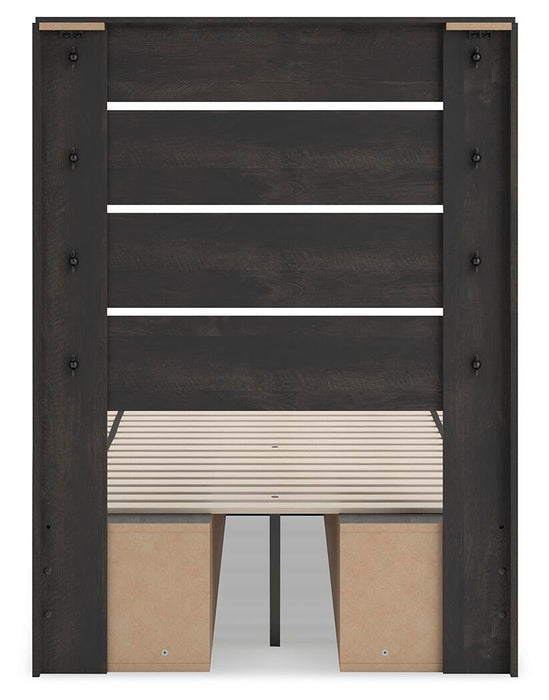 Delmorta Twin Panel Bed with Storage, Dresser and Mirror - alternate view 10
