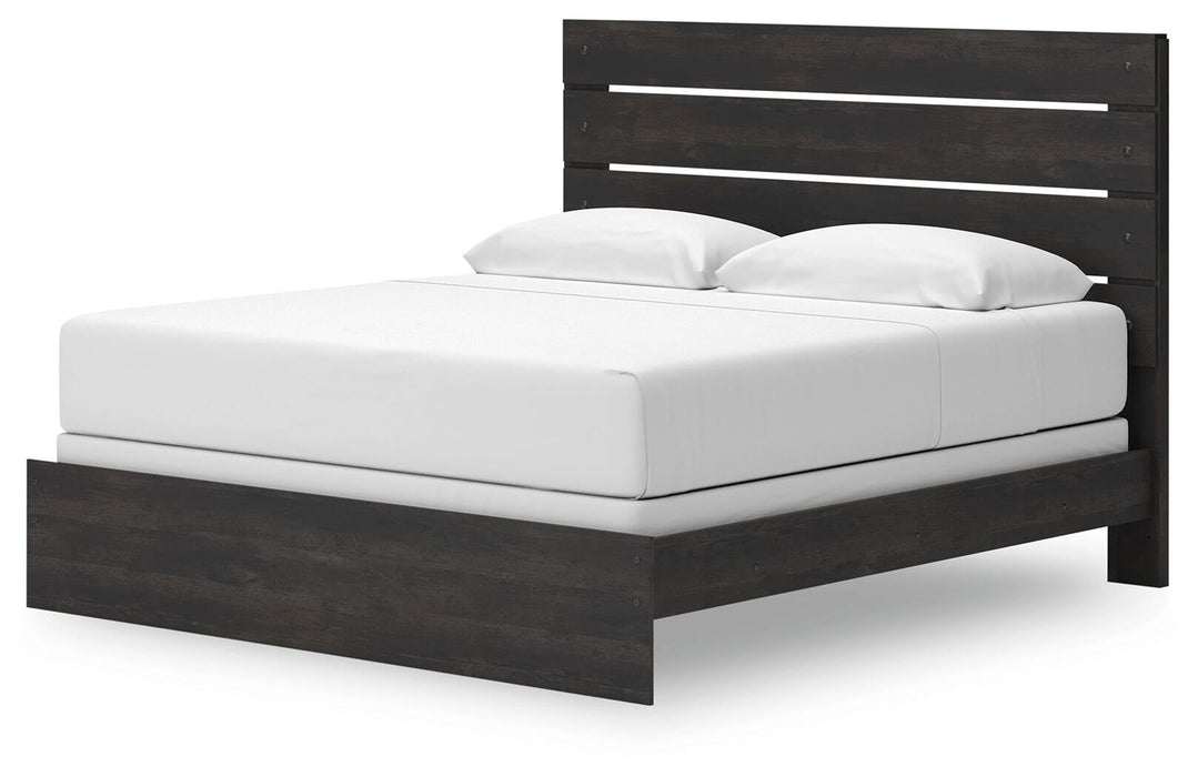 Delmorta King Panel Bed, Dresser, Mirror, Chest and Nightstand - alternate view 16