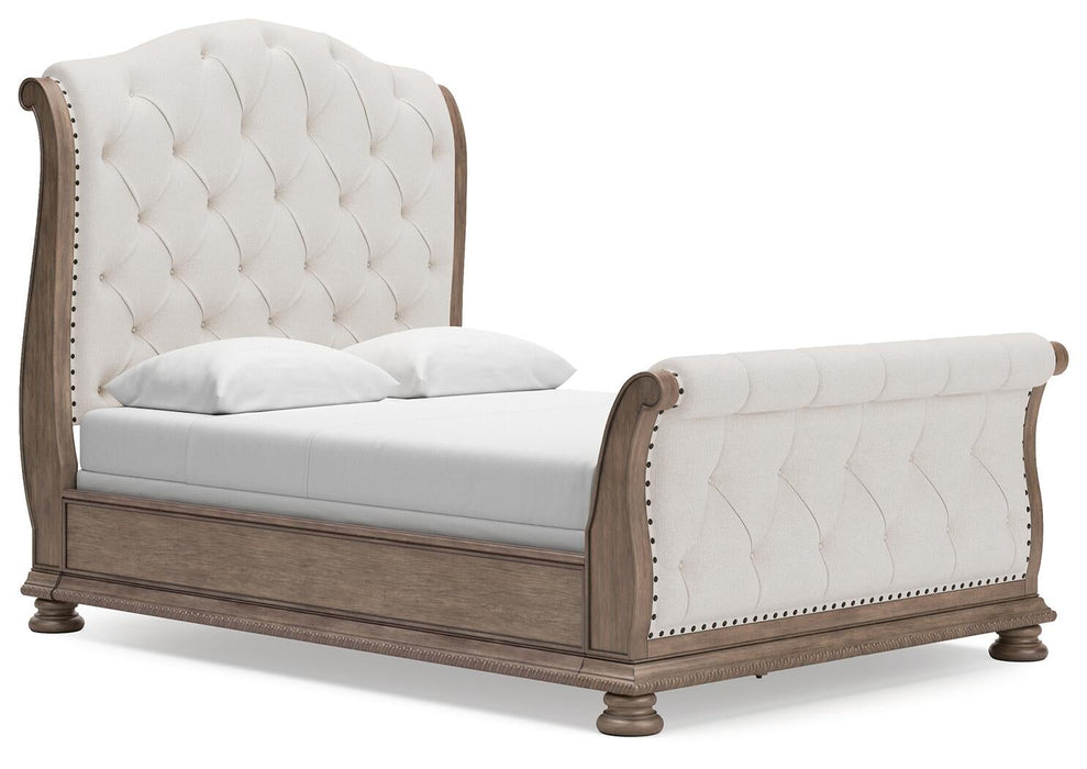 Ardenfield Queen Upholstered Sleigh Bed, Dresser, Mirror and Nightstand - alternate view 5