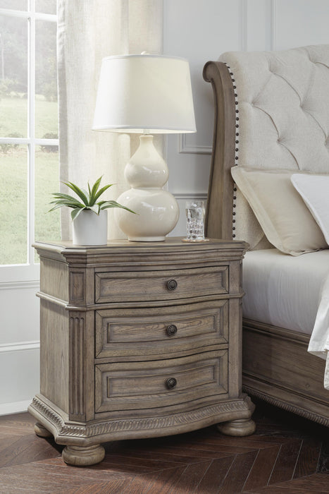 Ardenfield Queen Upholstered Sleigh Bed, Dresser, Mirror and Nightstand - alternate view 12