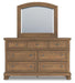 Vandenmore California King Storage Sleigh Bed with Mirrored Dresser and Nightstand - alternate view 2