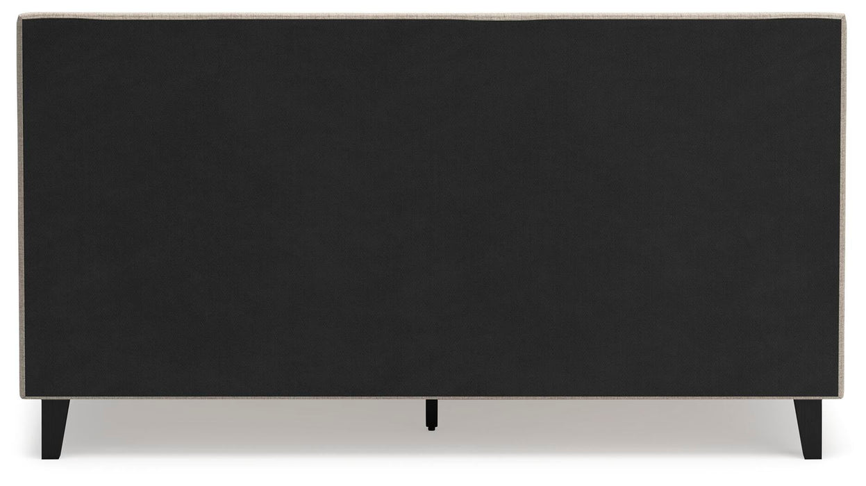 Cielden King Upholstered Bed with Roll Slats, Dresser, Mirror and Nightstand - alternate view 10