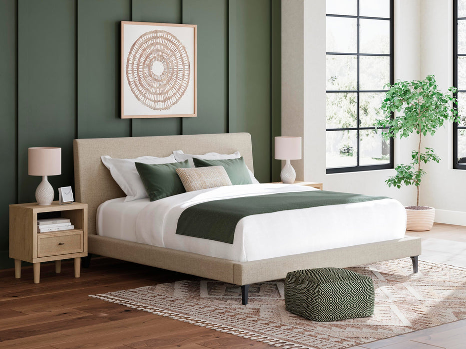 Cielden King Upholstered Bed with Roll Slats, Dresser, Mirror and Nightstand - alternate view 18