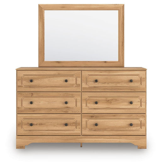Galletyn Twin Panel Bed with Mirrored Dresser - alternate view 2