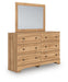 Galletyn Twin Panel Bed with Mirrored Dresser - alternate view 3