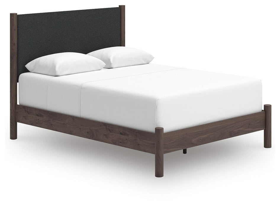 Cadmori Queen Upholstered Panel Bed, Dresser, Mirror and Nightstand - alternate view 9