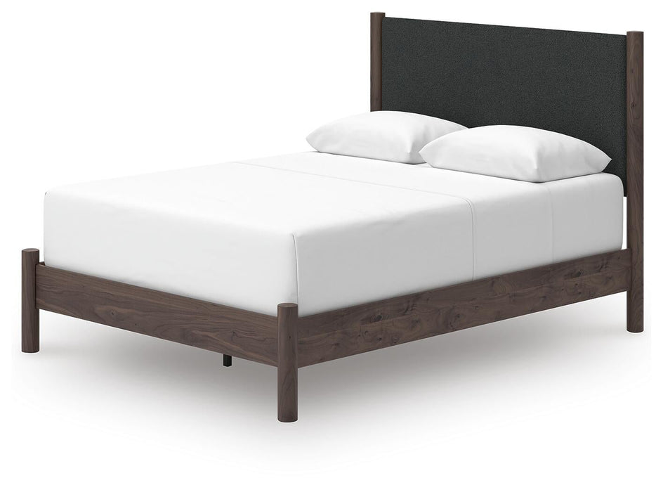 Cadmori Queen Upholstered Panel Bed, Dresser, Mirror and Nightstand - alternate view 12