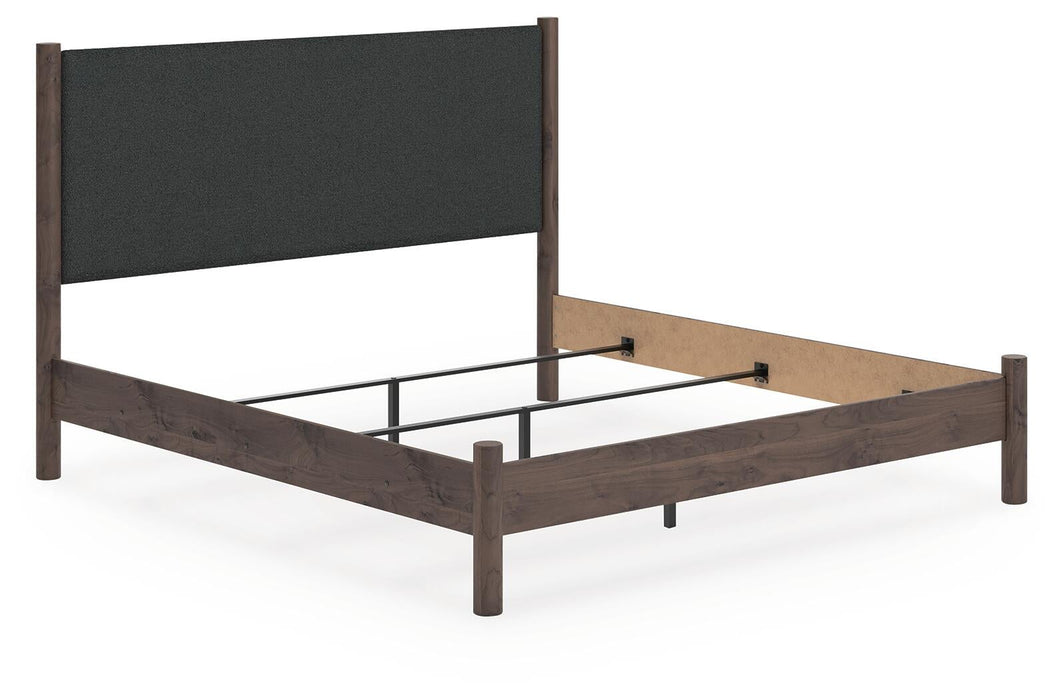 Cadmori King Upholstered Panel Bed, Dresser and Mirror - alternate view 9