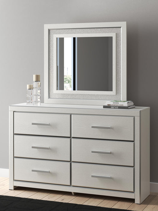 Birmonton Queen Upholstered Panel Platform Bed, Dresser and Mirror - alternate view 13