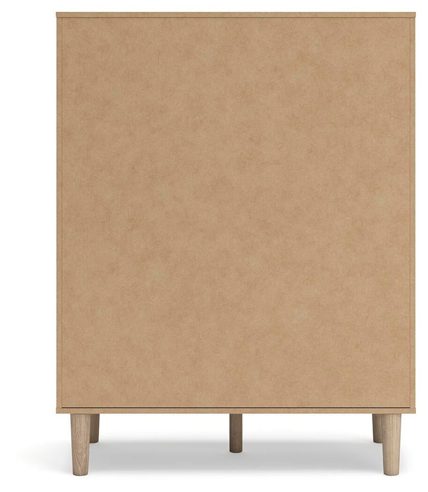 Cielden Full Upholstered Bed with Roll Slats, Dresser, Mirror, Chest and Nightstand - alternate view 10