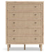 Cielden Full Upholstered Bed with Roll Slats, Dresser, Mirror, Chest and Nightstand - alternate view 7