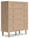 Cielden Full Upholstered Bed with Roll Slats, Dresser, Mirror, Chest and Nightstand - alternate view 8