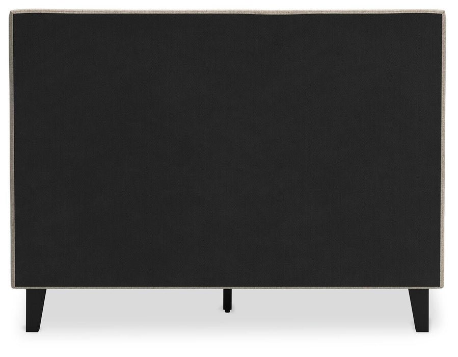 Cielden Full Upholstered Bed with Roll Slats, Dresser, Mirror, Chest and Nightstand - alternate view 16