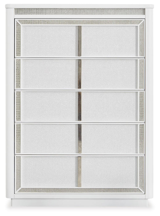Chalanna King Upholstered Storage Bed, Dresser, Mirror, Chest and Nightstand - alternate view 4