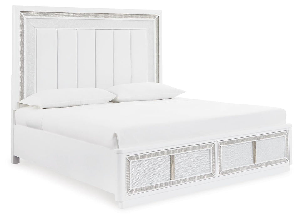 Chalanna King Upholstered Storage Bed, Dresser, Mirror, Chest and Nightstand - alternate view 8