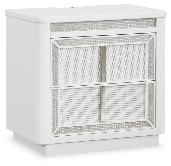 Chalanna King Upholstered Storage Bed, Dresser, Mirror, Chest and Nightstand - alternate view 12