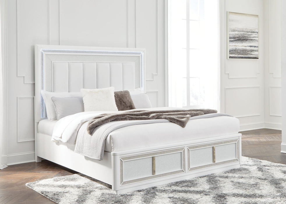 Chalanna King Upholstered Storage Bed, Dresser, Mirror, Chest and Nightstand - alternate view 19