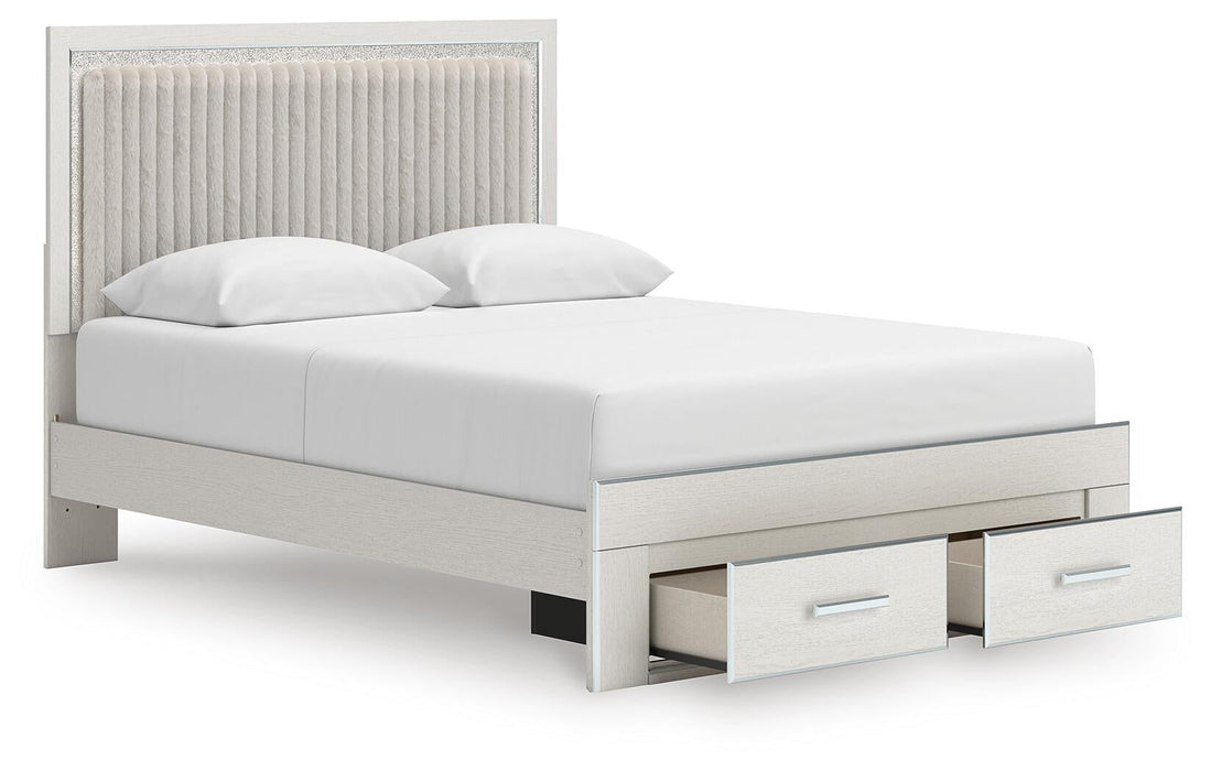 Birmonton Queen Upholstered Panel Platform Storage Bed, Dresser, Mirror and Nightstand - alternate view 9
