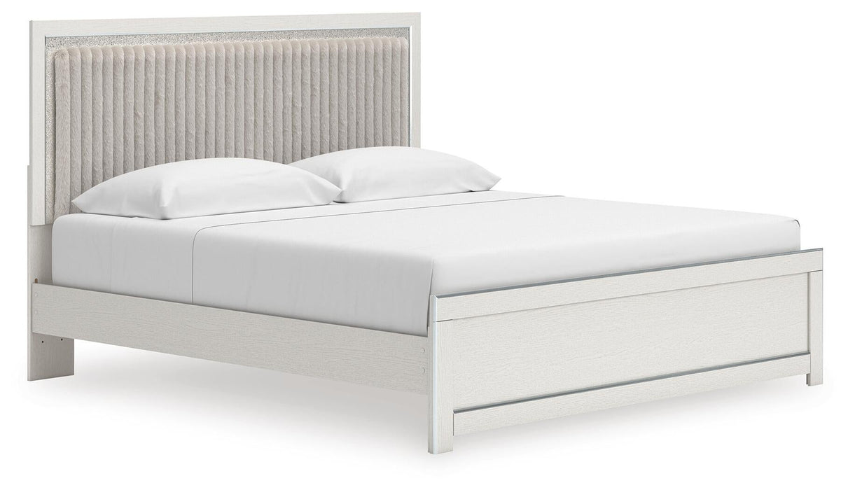 Birmonton King Upholstered Panel Platform Bed, Dresser, Mirror, Chest and Nightstand - alternate view 14