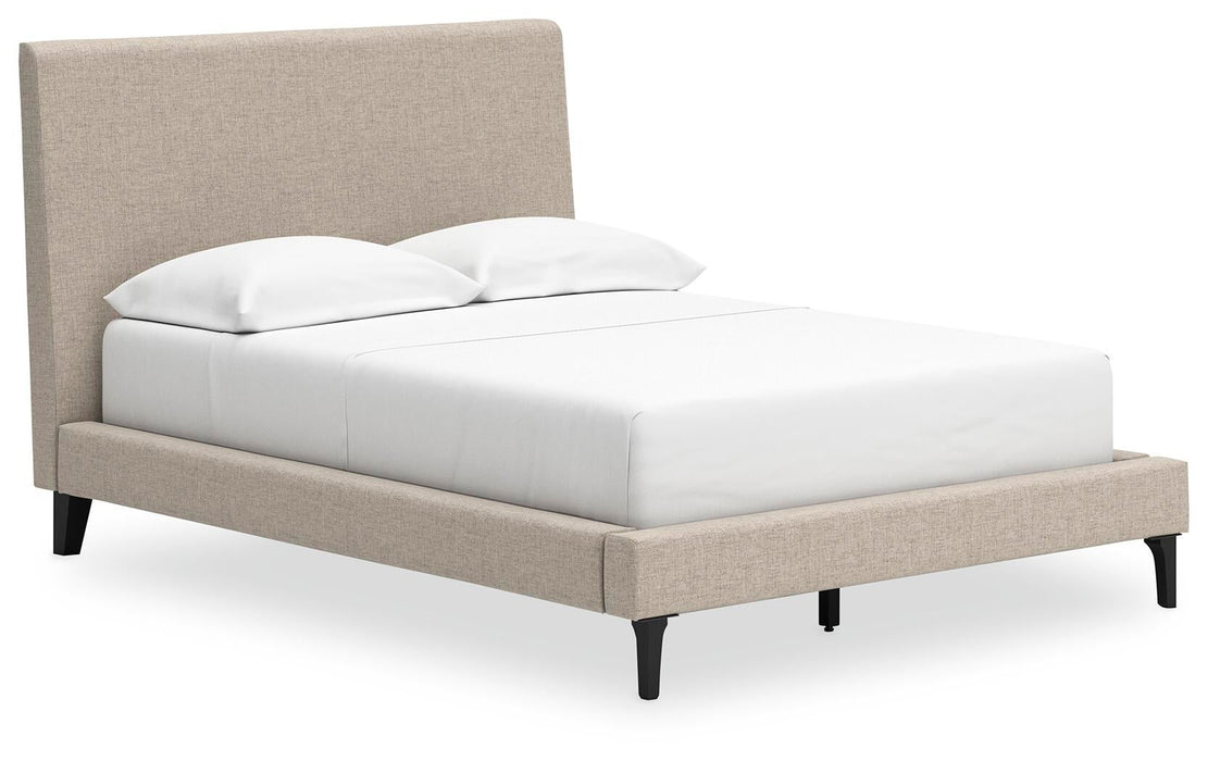 Cielden Full Upholstered Bed with Roll Slats, Dresser and Mirror - alternate view 8