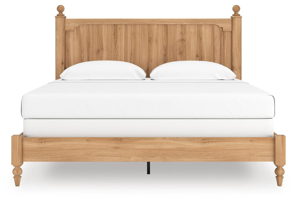 Galletyn King Panel Bed with Mirrored Dresser - alternate view 7