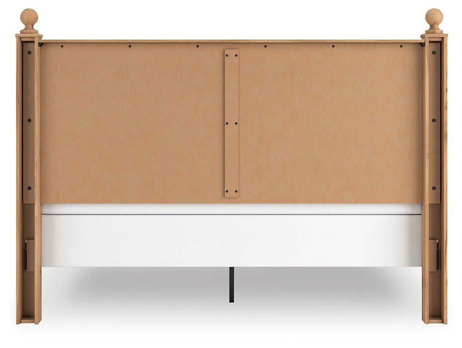 Galletyn King Panel Bed with Mirrored Dresser - alternate view 10